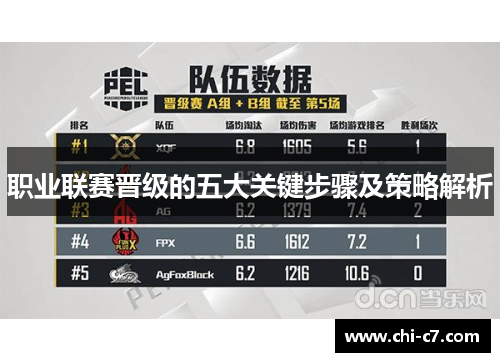 职业联赛晋级的五大关键步骤及策略解析
