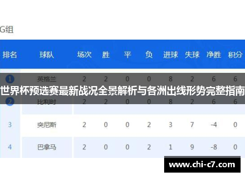 世界杯预选赛最新战况全景解析与各洲出线形势完整指南