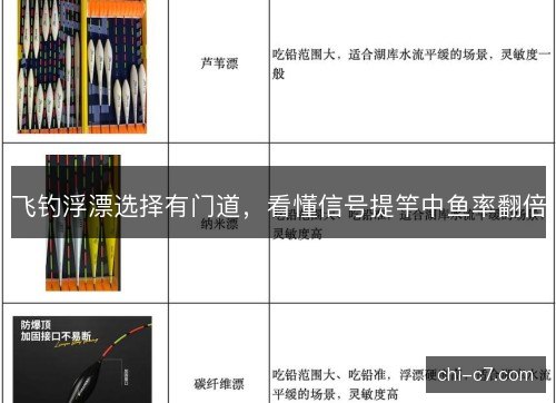 飞钓浮漂选择有门道，看懂信号提竿中鱼率翻倍